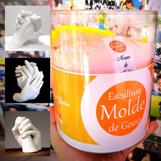 Mãos em Gesso Kit Completo Escultura DIY - RMCLICK